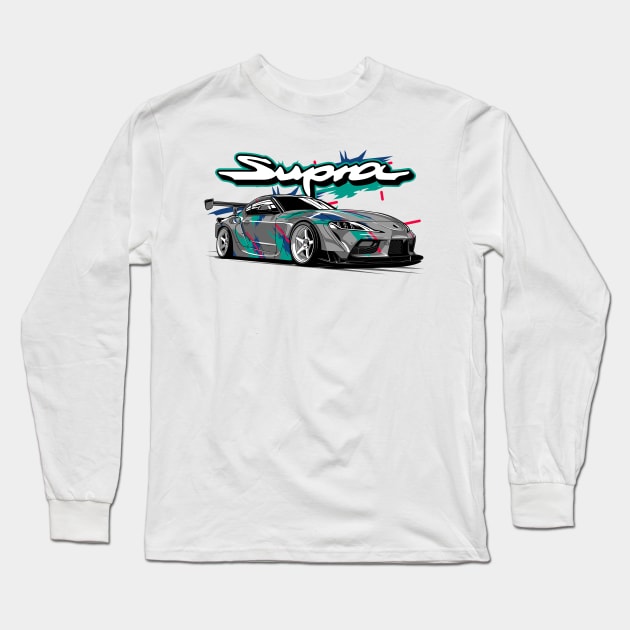 Toyota Supra MK4 Widebody Long Sleeve T-Shirt by SpeedPistion